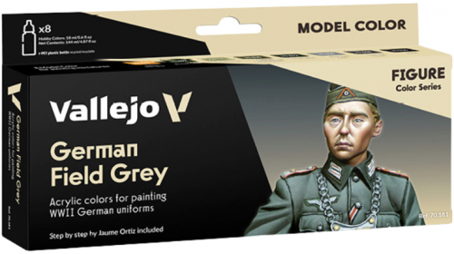 Vallejo: 70.181 - Model Color - German Field Grey (8 x 18 ml)
